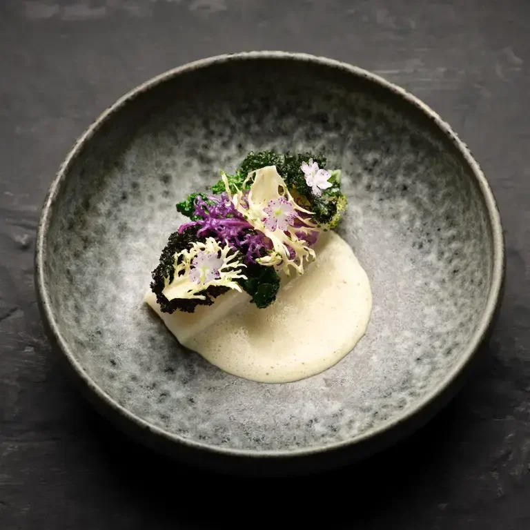 Turbot and kale at L'Enclume.