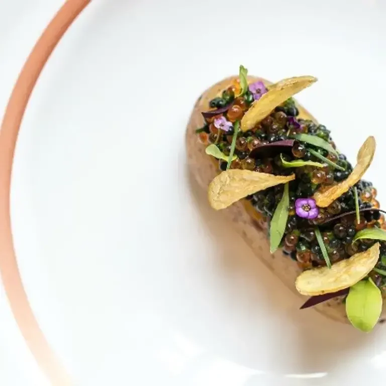 Charlotte potato with herring and trout roe at Core.