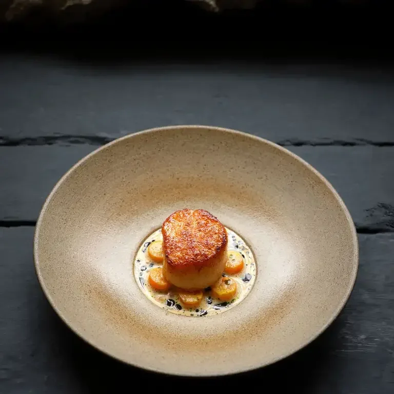 Scallop roe at L'Enclume.