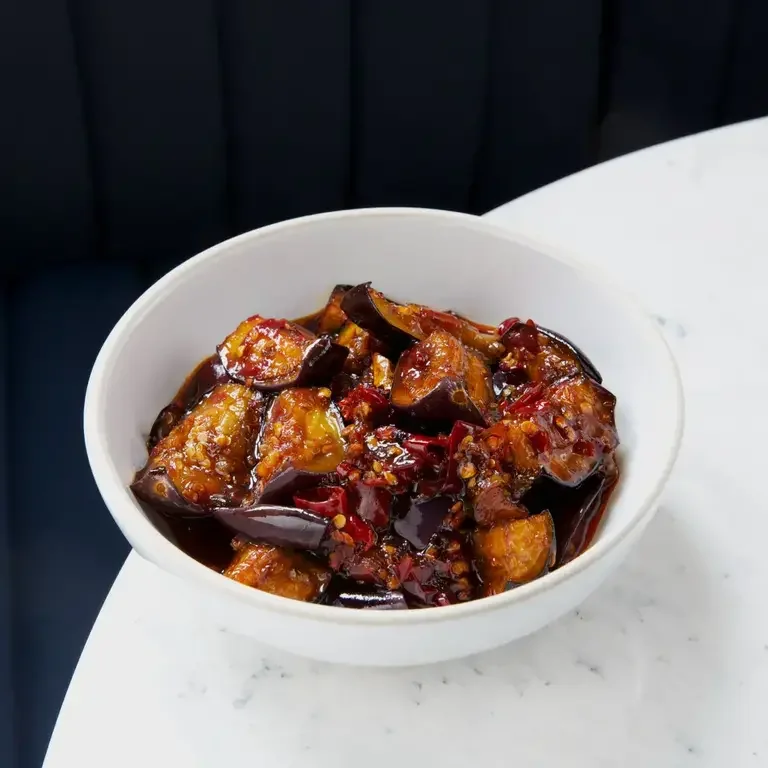 Andrew Wong's Sichuanese aubergine.