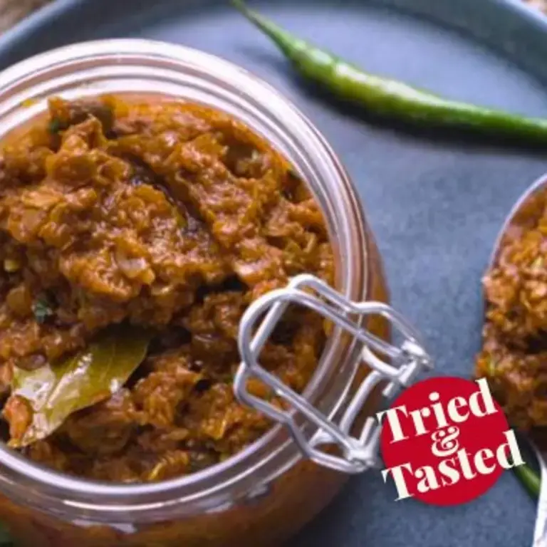 Master masala sauce in a jar.