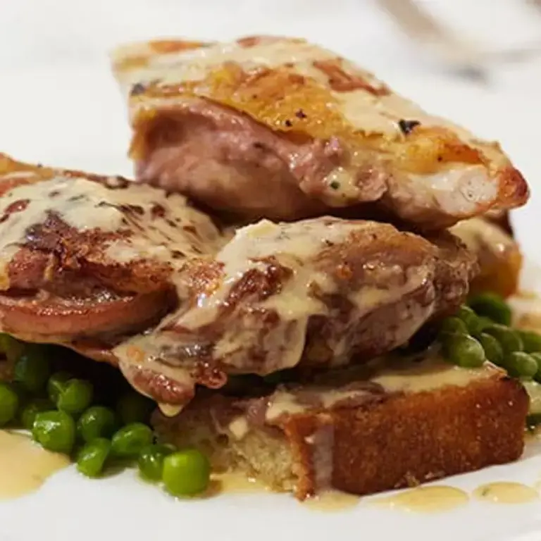 A guinea fowl dish by chef Theo Randall.