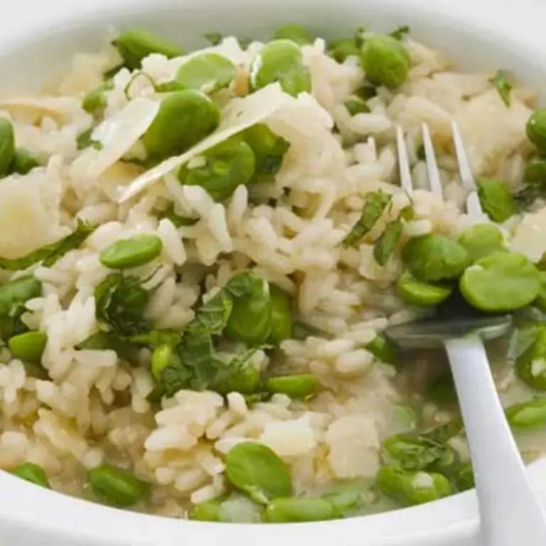 Fava Bean Risotto with Parmesan Fava Bean Risotto with Parmesan