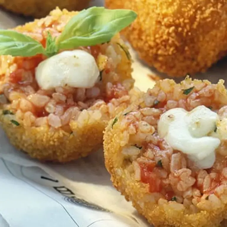 Arancini with Tomato and Mozzarella Arancini with Tomato and Mozzarella