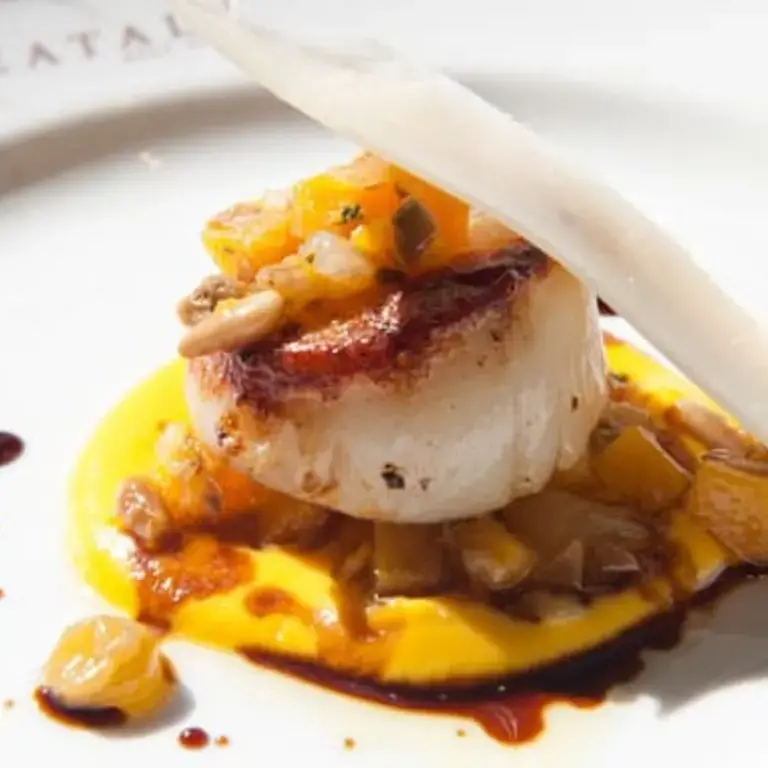 Scallops With Butternut Squash Caponata