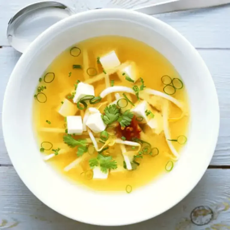 Miso Soup with Tofu, Bean Sprouts and Herbs Miso Soup with Tofu, Bean Sprouts and Herbs
