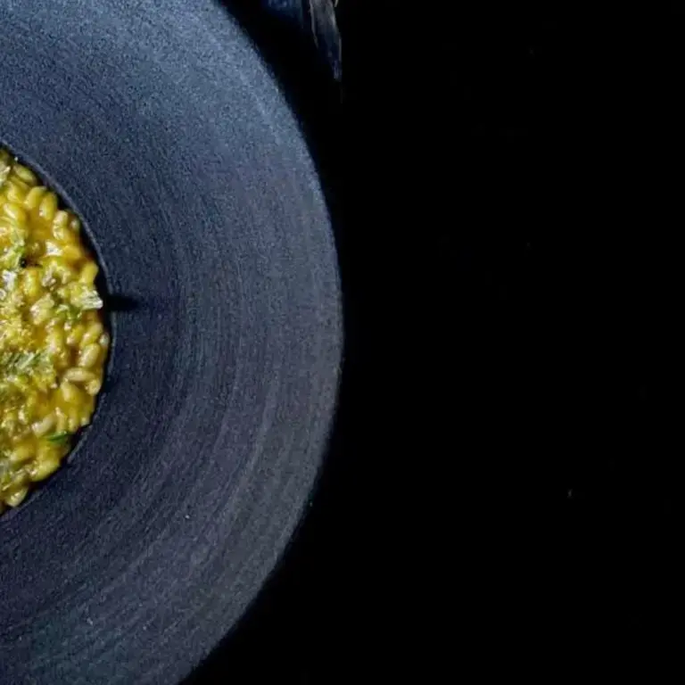 Risotto with scallop and sea lettuce by Tèrra.