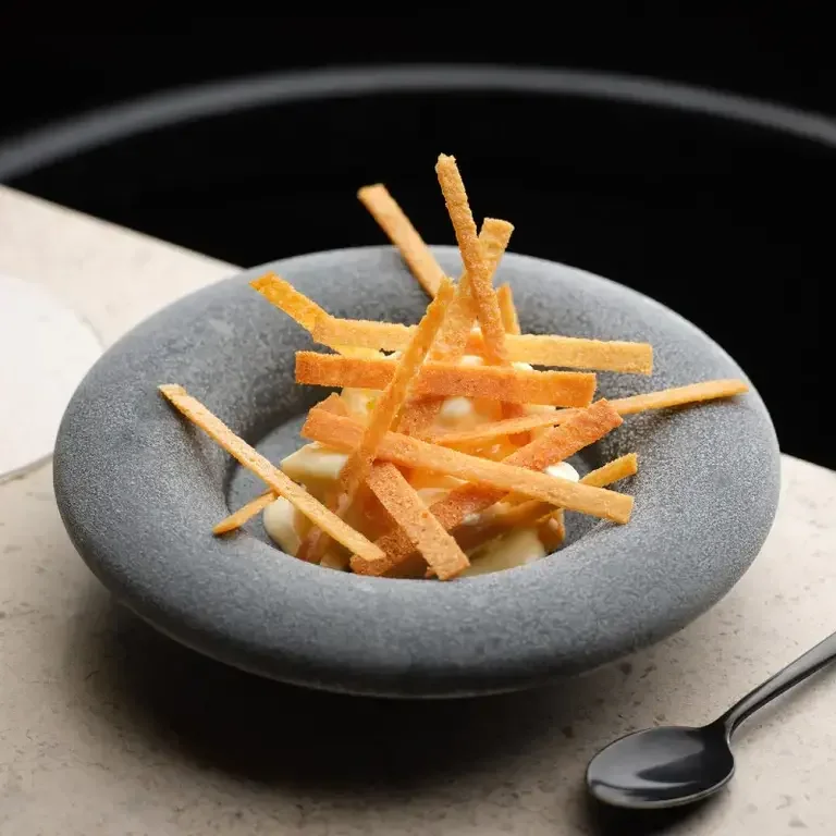 Simon Rogan's Tunworth ice cream.