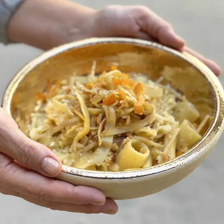 Sabrina Russo's pasta and potatoes.