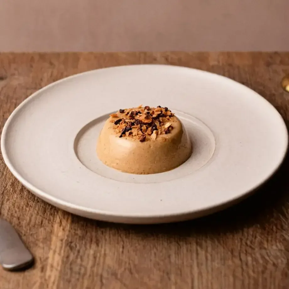 Spiced pumpkin and coffee panna cotta.