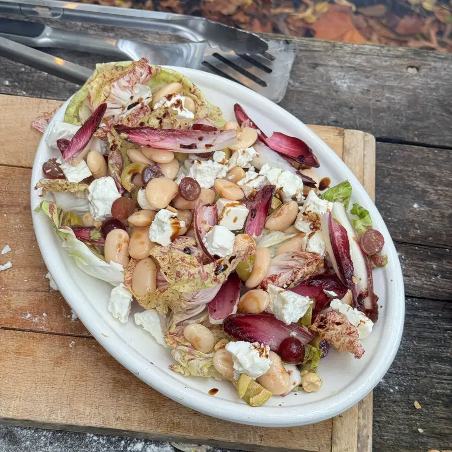 Radicchio, grape and feta salad by Xanthe Ross.