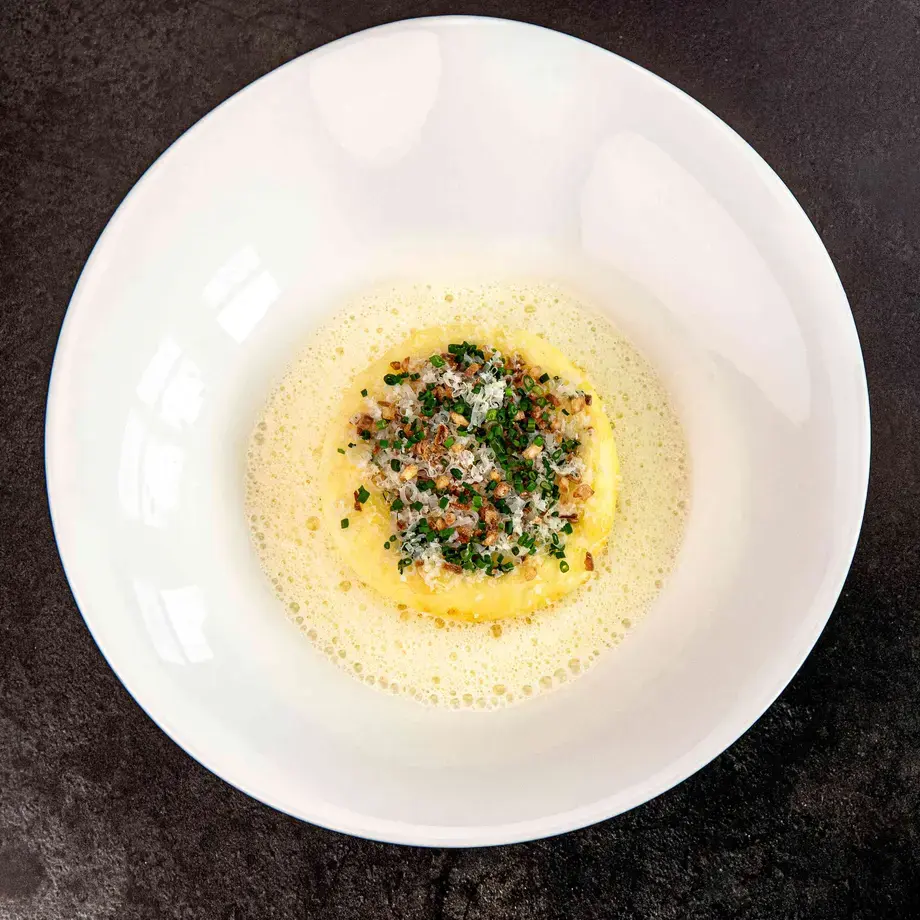 Cheddar souffle by Lisa Goodwin-Allen.