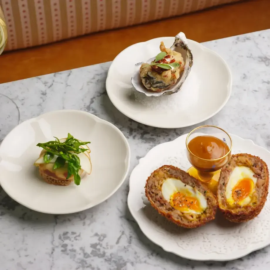 Snacks at Teal by Sally Abé.
