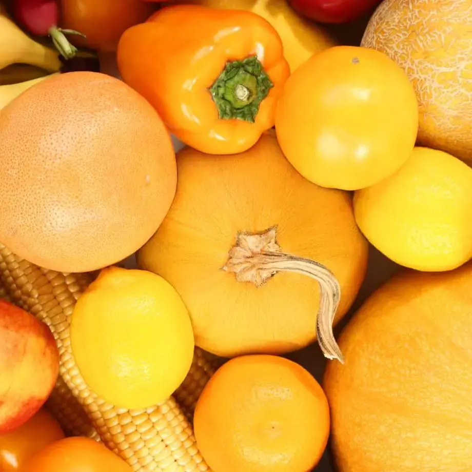 Selection of best yellow vegetables to add to your diet.