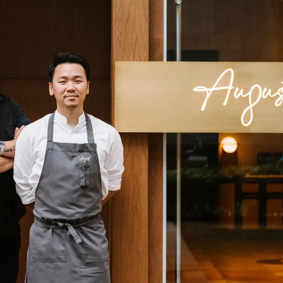 Budi Cahyadi and Hans Christian of August restaurant in Jakarta