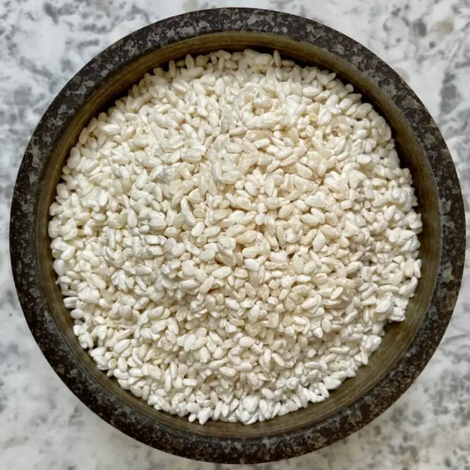 Bowl of koji prepared by chef Masaki Sugisaki.