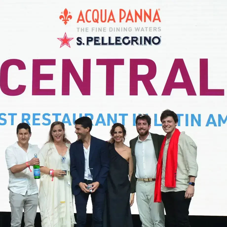 Central team on stage at LATAM 50 Best ceremony