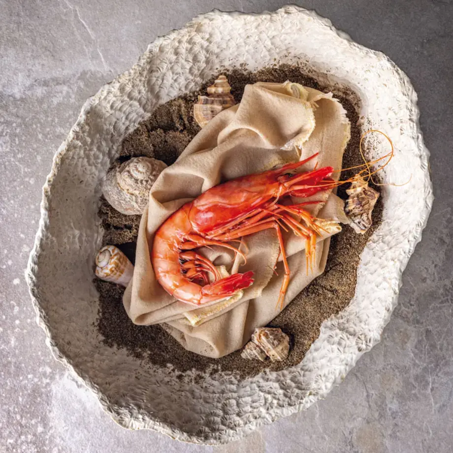 Gambo roja by Quique Dacosta.