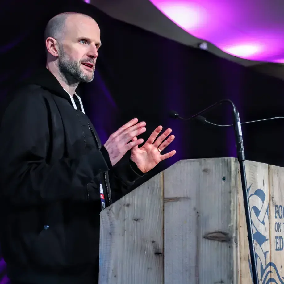 Journalist Tom Jenkins at Food on the Edge 2023.