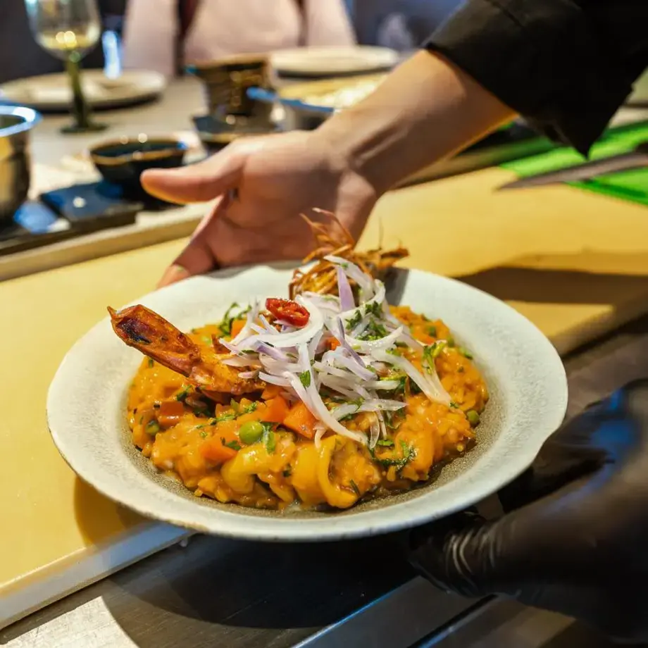 Arroz con mariscos by chef Penelope Diaz