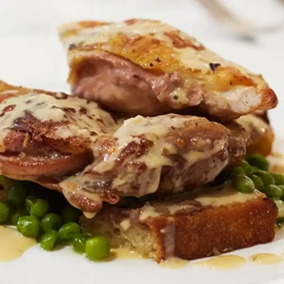 A guinea fowl dish by chef Theo Randall.