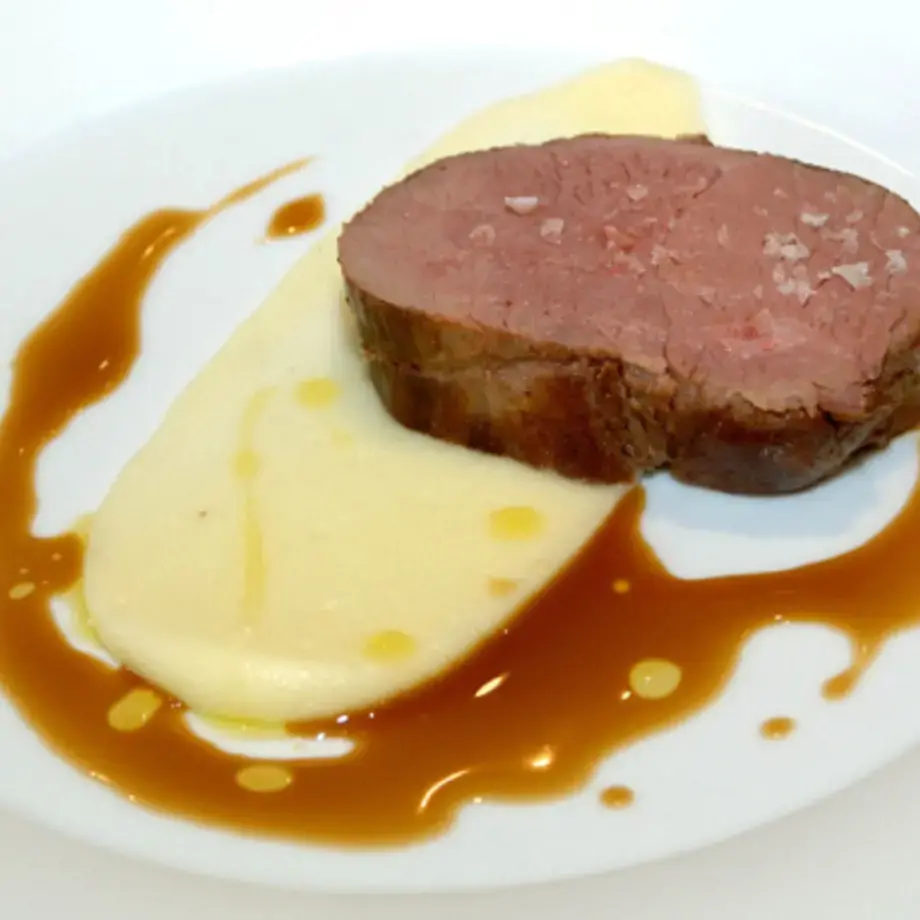 Roasted Lamb With Lemony Potato Puree