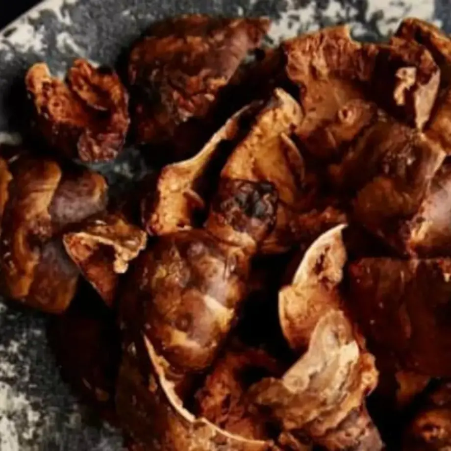 Jerusalem artichoke, coffee and porcini