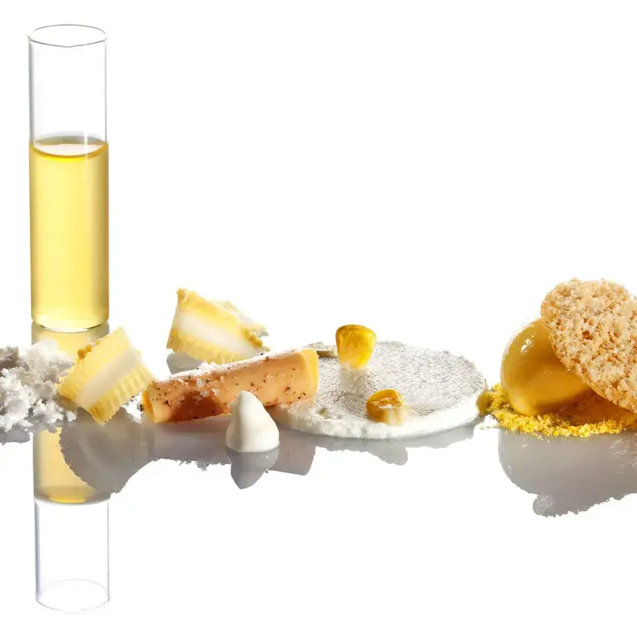 Goose Liver with Fresh Goat's Cheese and Maize