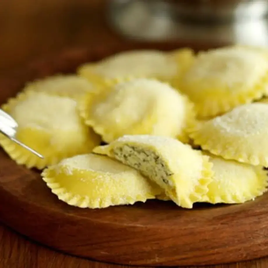 Ravioli With Ricotta Cheese And Wild Herbs