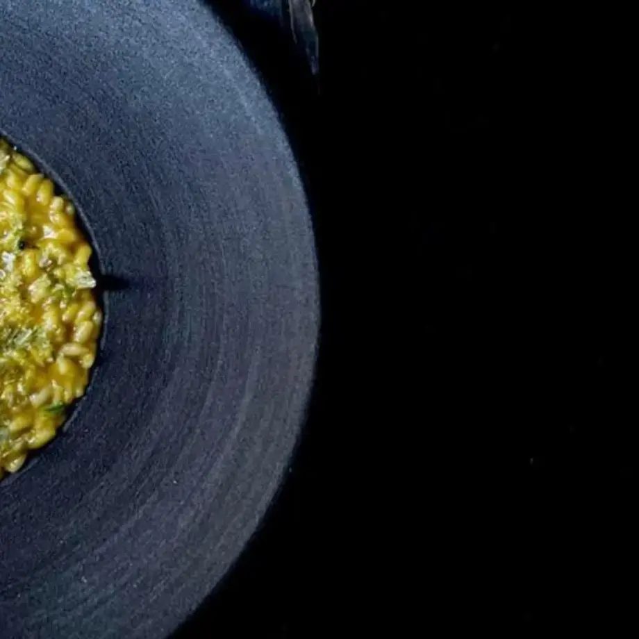 Risotto with scallop and sea lettuce by Tèrra.