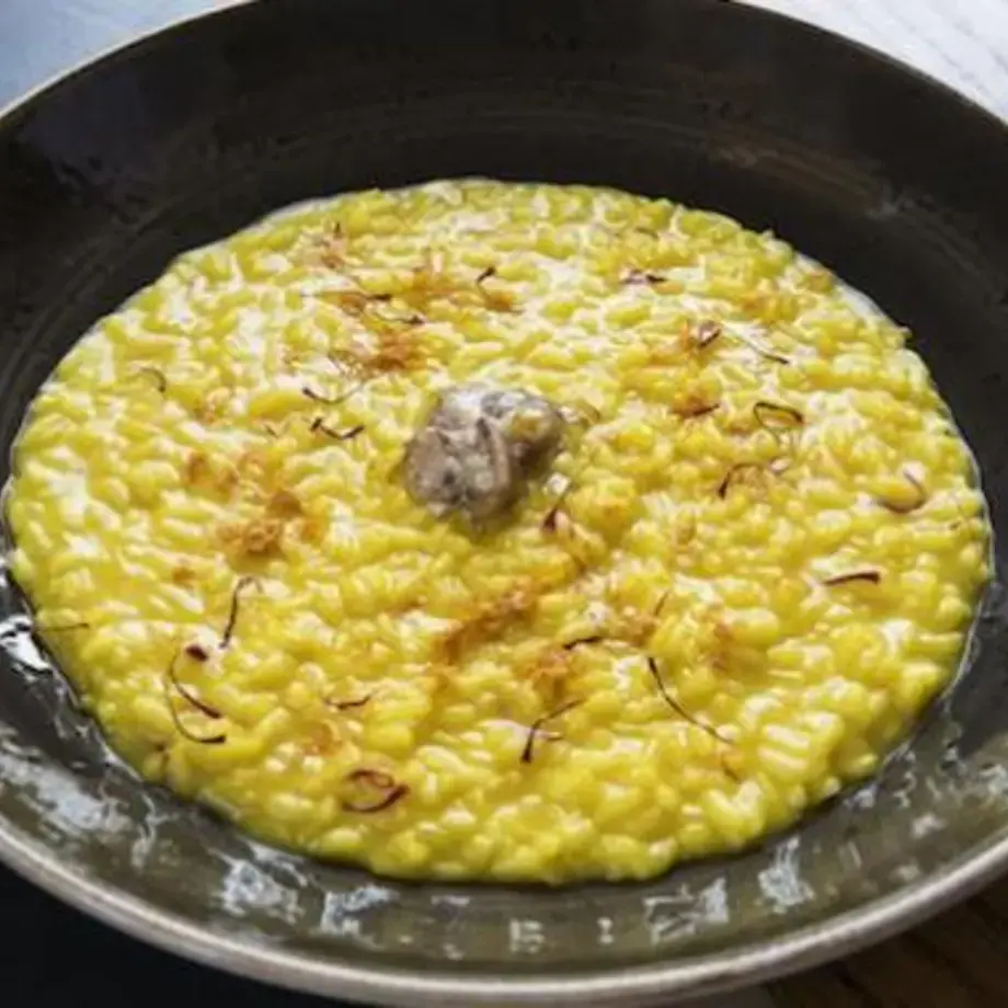Risotto Milanese with Orange and Bone Marrow