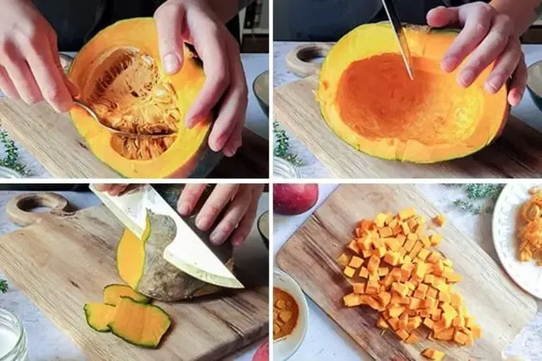 Pumpkin velouté soup step1