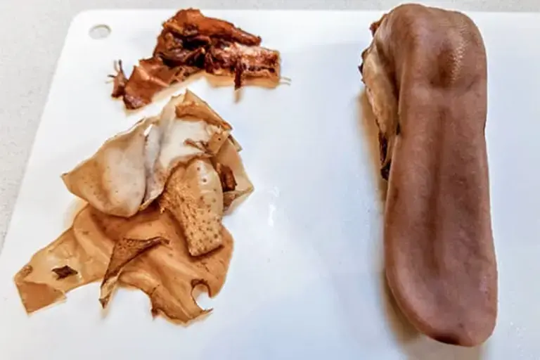veal tongue cleaned