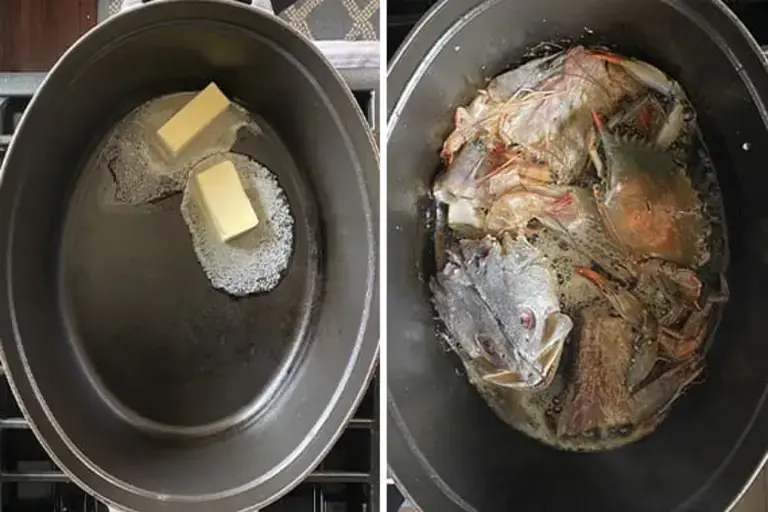 Making the Seafood Stock Courtesy of Chef Jeremy Stephens