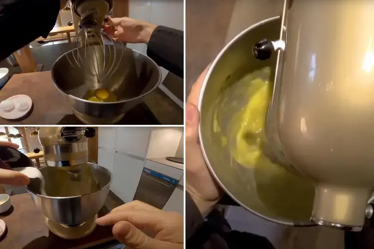 whipping eggs for chocolate truffle slice recipe