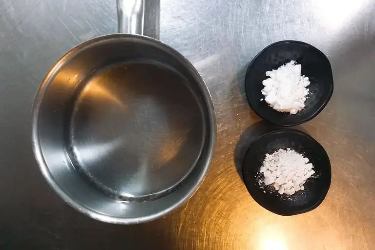 mix ingredients for crispy bread