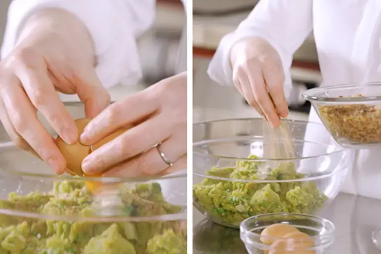 Add breadcrumbs and egg