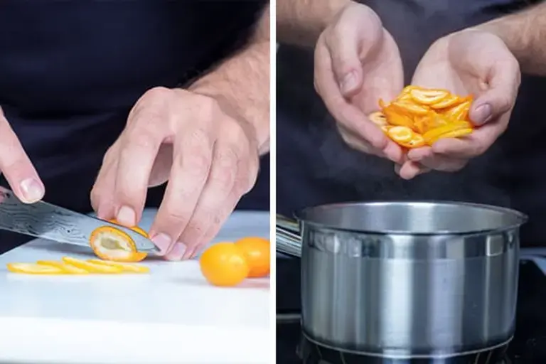 cooking the fruits Courtesy of Chef Łukasz Moneta