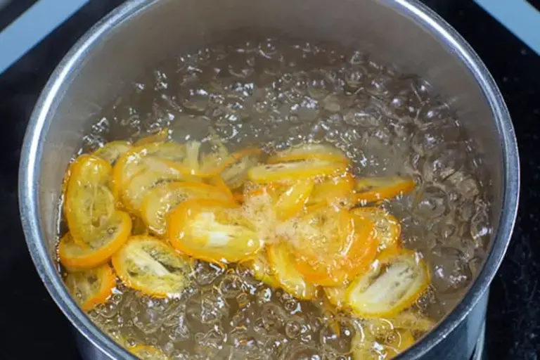 cooking the fruits to make a syrup Courtesy of Chef Łukasz Moneta