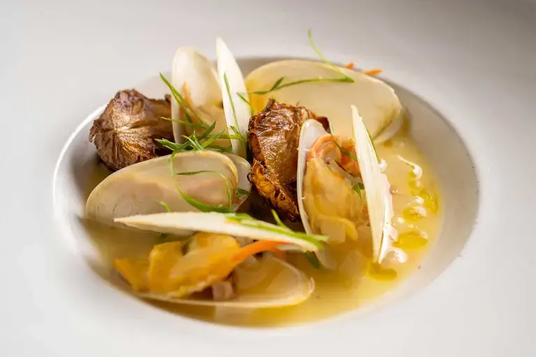 clams Jerusalem artichoke