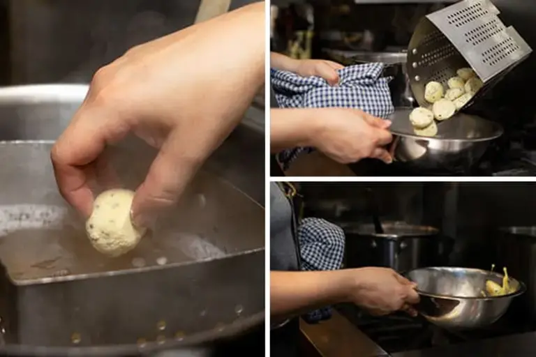 Cooking gnudi Courtesy of Sarah Farmer