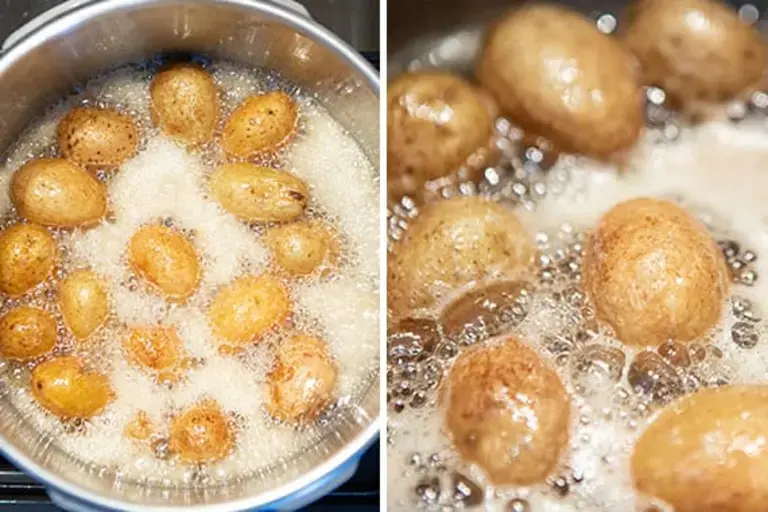 boiling potatoes Courtesy of Nicole Bozzao 