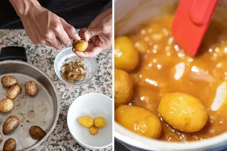 Peeling potatoes Courtesy of Nicole Bozzao 