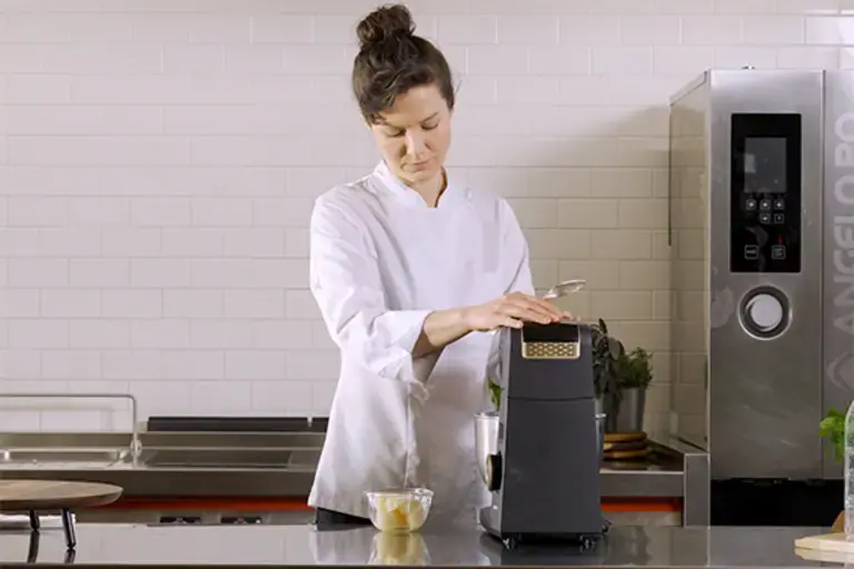 Mix ingredients in a stand mixer