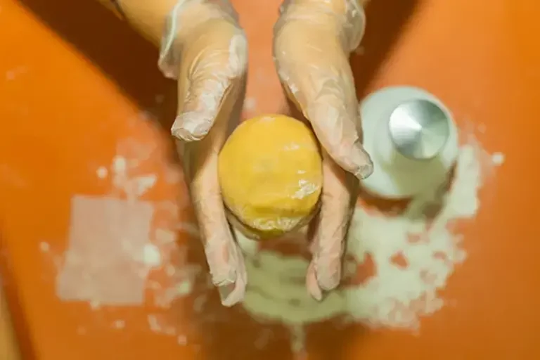 Making mooncakes.