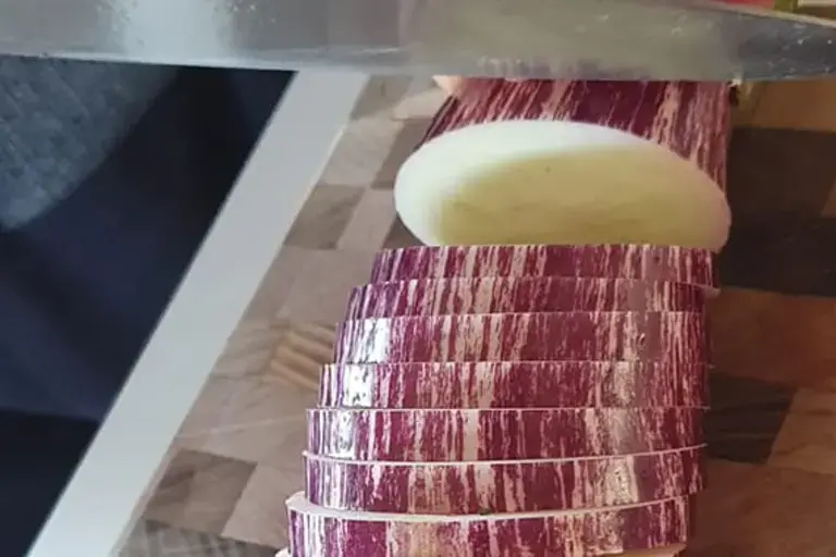 Sliced eggplant Courtesy of Chef Marcus Gericke