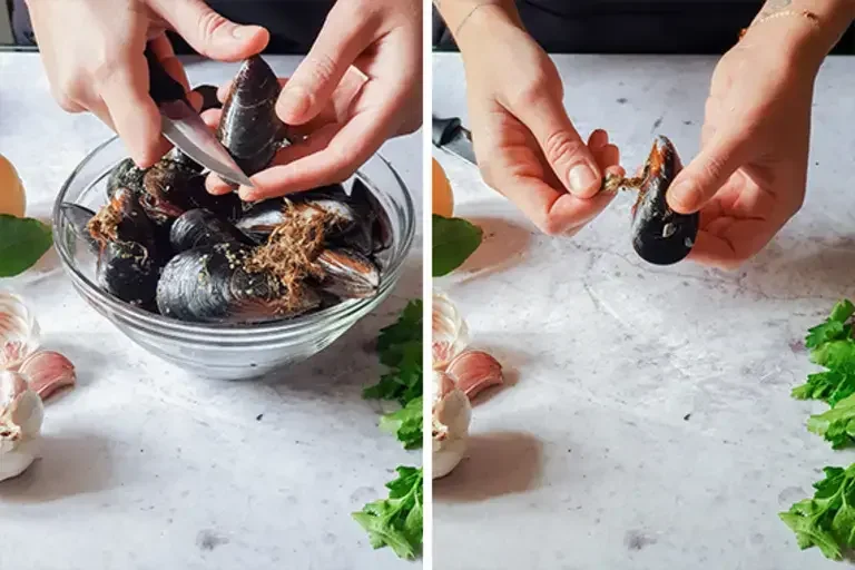 Mussels au Gratin_step one