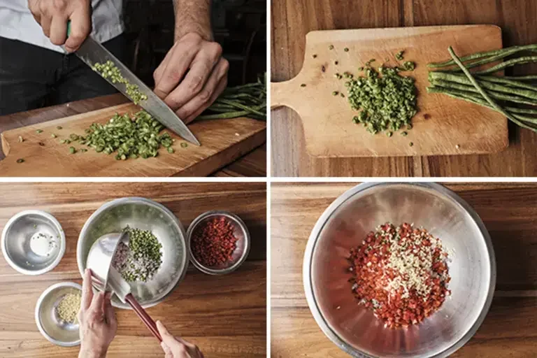 slice green beans