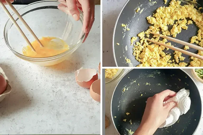 Fried Rice with Egg and Spring Onion_Step three