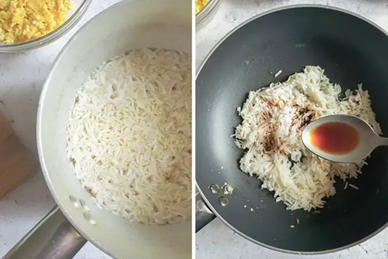 Fried Rice with Egg and Spring Onion_step four